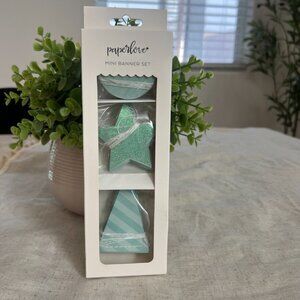 Paper Love Mini Banner Set - Mint (Sky) Color | Perfect for Gender Reveal